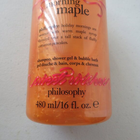 Philosophy Morning Maple Shampoo, Shower Gel & Bubble Bath 16 fl.oz/480 ml - Picture 3 of 9